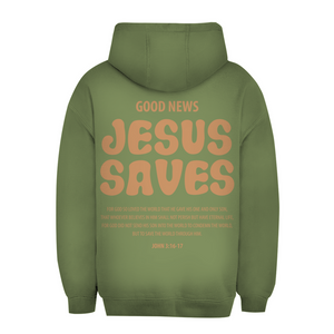 Unisex Oversize Hoodie jesus saves john 3:16-17