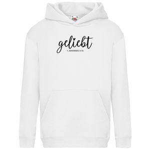 Kinder Hoodie geliebt 1 johannes 4:16