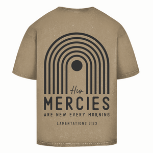 Oversize Washed T-Shirt his marcies lamentations 3:23