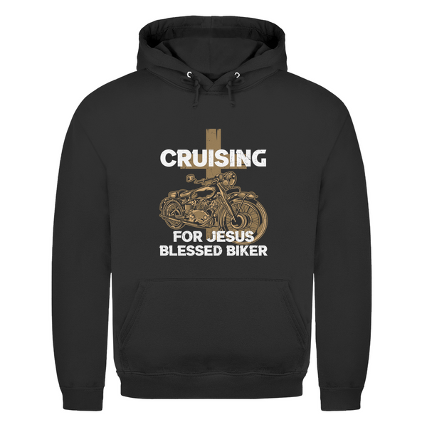 Herren Hoodie cruising for jesus blessed biker