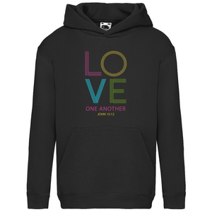 Kinder Hoodie love one another john 15:12