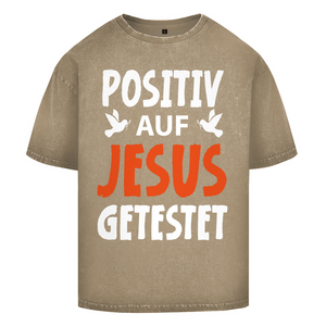 Oversize Washed T-Shirt positiv auf jesus getestet