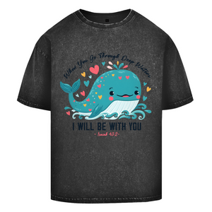 Oversize Washed T-Shirt Deep Waters Isaiah 43:2