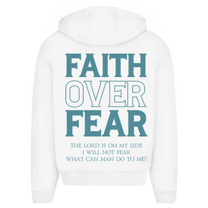 Oversize Zipper Hoodie faith over fear psalm 118:6
