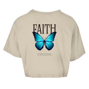 Damen Oversize Crop Top if you have faith
