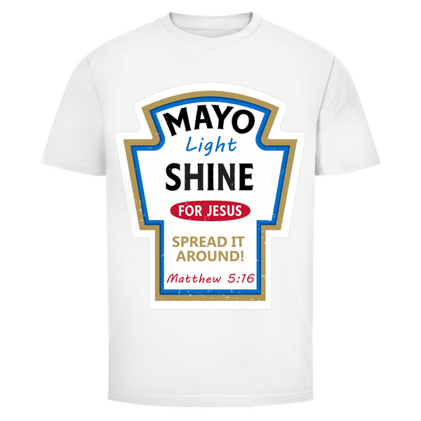 Herren T-Shirt mayo light shine matthew 5:16