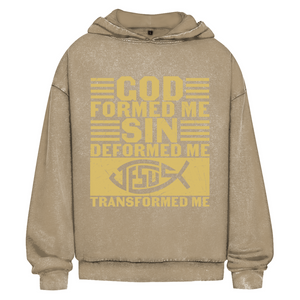 Oversize Washed Hoodie god formed me