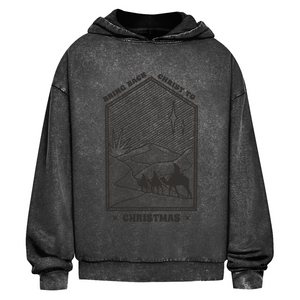 Oversize Washed Hoodie christ to christmas