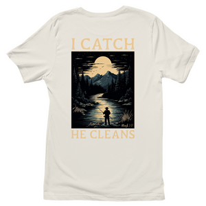 Damen T-Shirt i catch he cleans mark 1:17