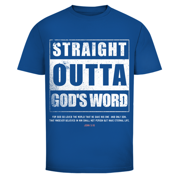 Herren T-Shirt straight outta gods word john 3:16