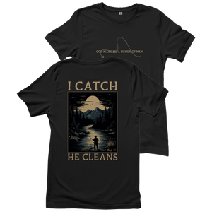 Damen T-Shirt i catch he cleans mark 1:17