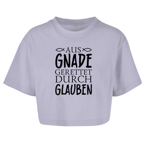 Damen Oversize Crop Top aus gnade gerettet
