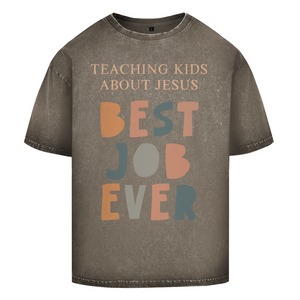 Oversize Washed T-Shirt teaching kids about jesus lehrer