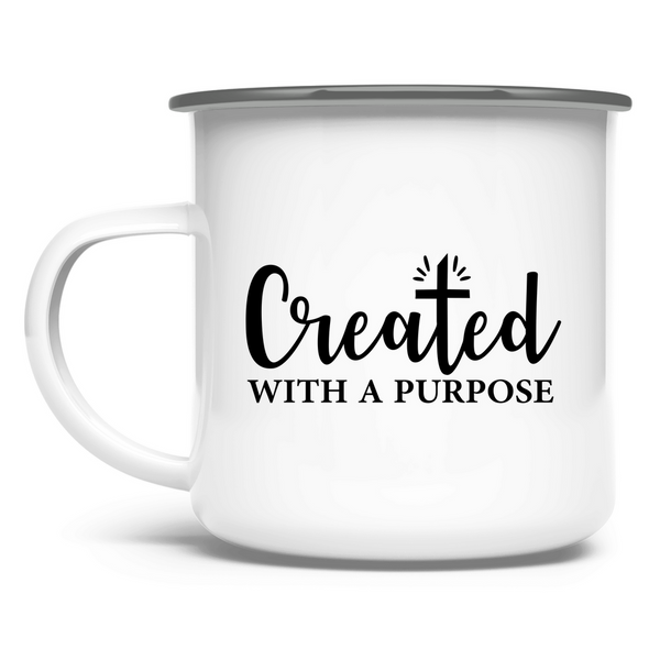 Emaille Tasse created with a purpose