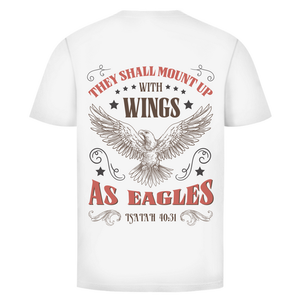 Herren T-Shirt mount up with wings isaiah 40:31