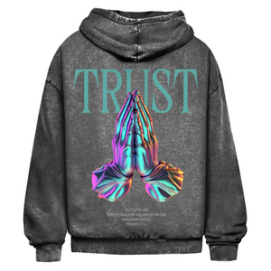 Oversize Washed Hoodie trust in the lord proverbs 3:5-6