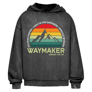 Oversize Washed Hoodie waymaker isaiah 42:16