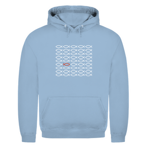 Herren Hoodie fisch symbol ICHTHYS