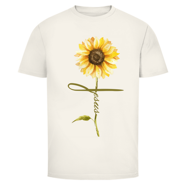 Herren T-Shirt jesus sonnenblume