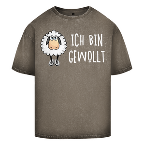 Oversize Washed T-Shirt ich bin gewollt