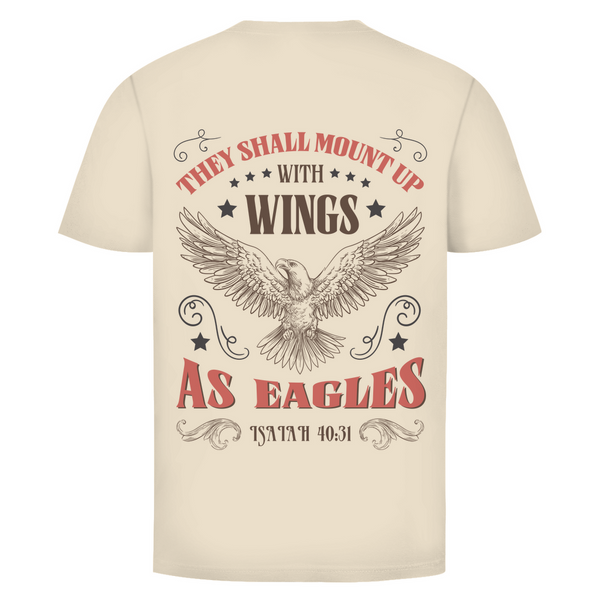 Herren T-Shirt mount up with wings isaiah 40:31