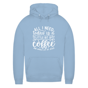 Damen Hoodie little bit of coffee and whole lot of jesus