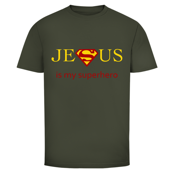 Herren T-Shirt jesus is my superhero