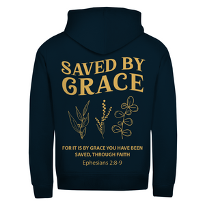 Zipper Hoodie saved by grace ehpesians 2:8-9