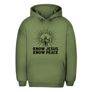 Unisex Oversize Hoodie know jesus know peace