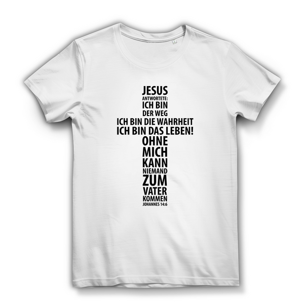 Damen Bio T-Shirt jesus: ich bin das leben johannes 14:6