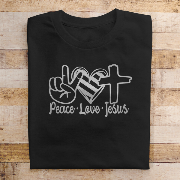 Herren T-Shirt peace love jesus