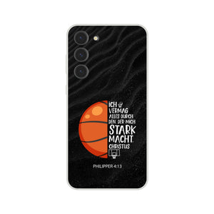 der mich stark macht philipper 4:13 basketball Samsung-Hülle