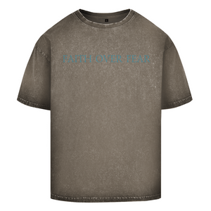 Oversize Washed T-Shirt faith over fear psalm 118:6