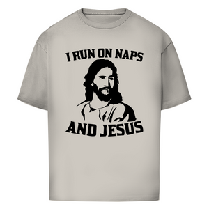 Oversize T-Shirt i run on naps and jesus