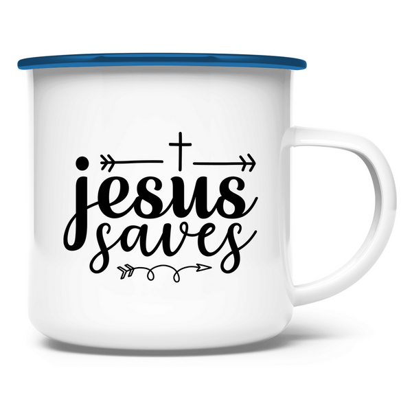 Emaille Tasse jesus saves