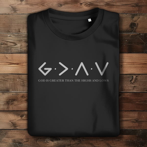 Damen Bio T-Shirt god is greater than the highs and lows