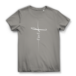 Damen Bio T-Shirt jesus kreuz