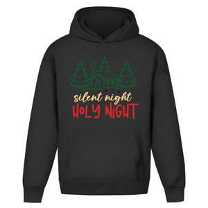 Oversize Hoodie Ohne Kordel silent night holy night