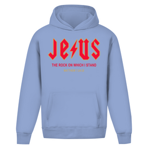 Oversize Hoodie Ohne Kordel jesus the rock matthew 7:24-25