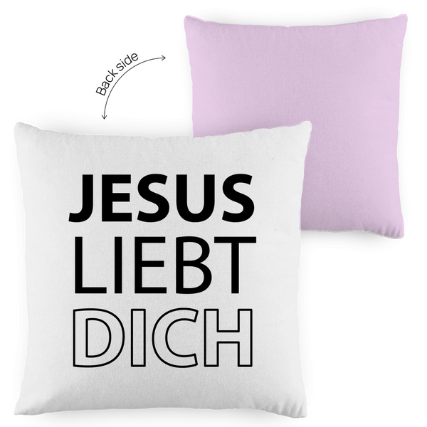 Kopfkissen zweifarbig jesus liebt dich