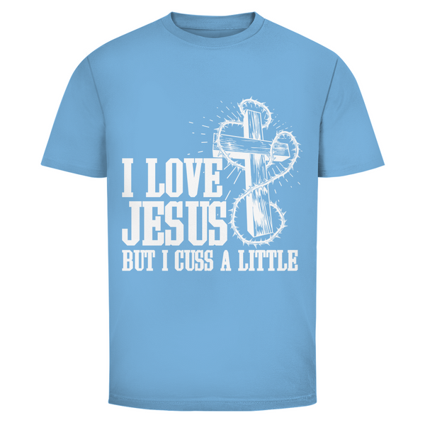 Herren T-Shirt i love jesus but i cuss a little