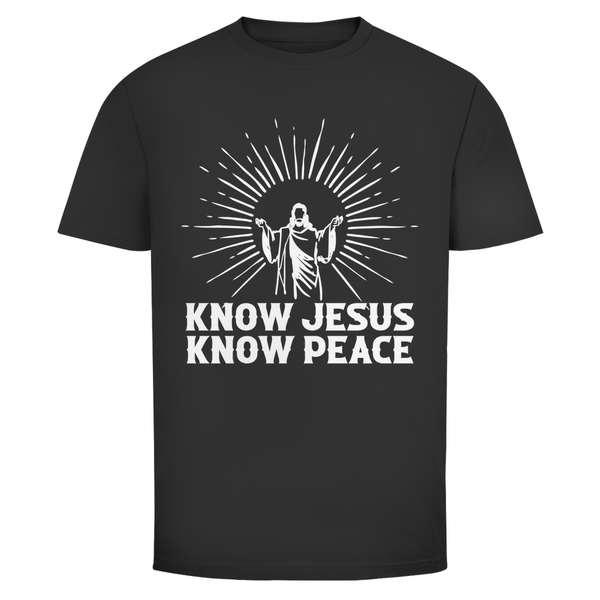 Herren T-Shirt know jesus know peace