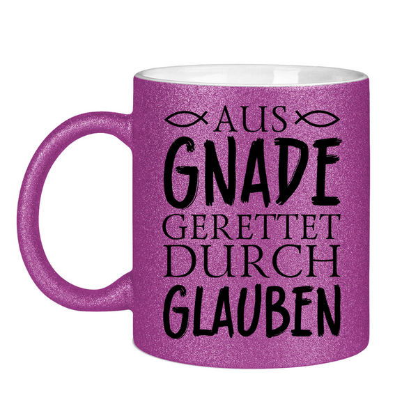 Glitzertasse aus gnade gerettet