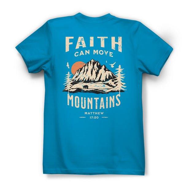 Damen Bio T-Shirt faith can move mountains matthew 17:20