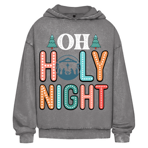Oversize Washed Hoodie oh holy night