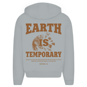 Oversize Zipper Hoodie earth ist temporary matthew 5:18