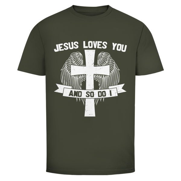 Herren T-Shirt jesus loves you and so do i