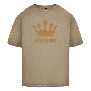 Oversize Washed T-Shirt jesus is king krone