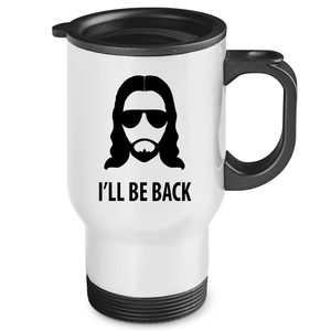 Edelstahl-Thermobecher jesus i will be back