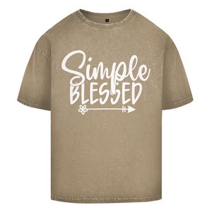 Oversize Washed T-Shirt simple blessed
